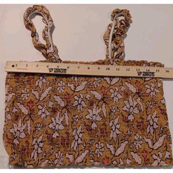 Aerie Cute Cropped Floral Fall Boho Y2K Fall Colored Top Large - Picture 6 of 7